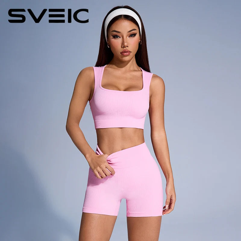 Conjunto Fitness VYRA - Shorts + Top Seamless